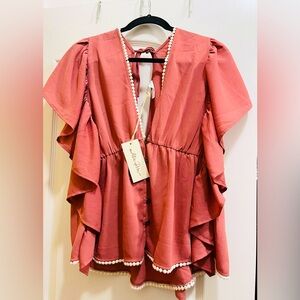 Boho blouse, size L.